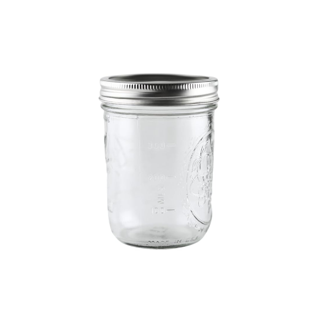 16oz Wide Mouth Glass Mason Jars with Lids & Bands, Set of 12 B11867