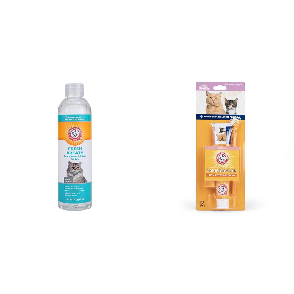 Cat Dental Care Bundle Water Additive and Dental Kit A254