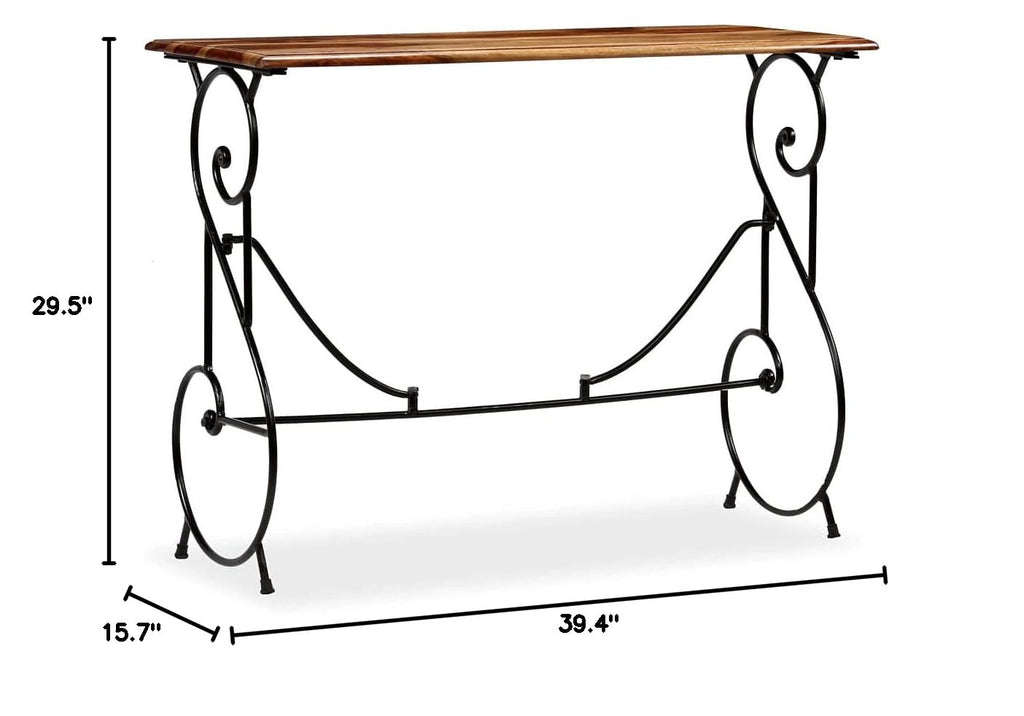 Solid Sheesham Wood Table 39.4"x15.7"x29.5" O724
