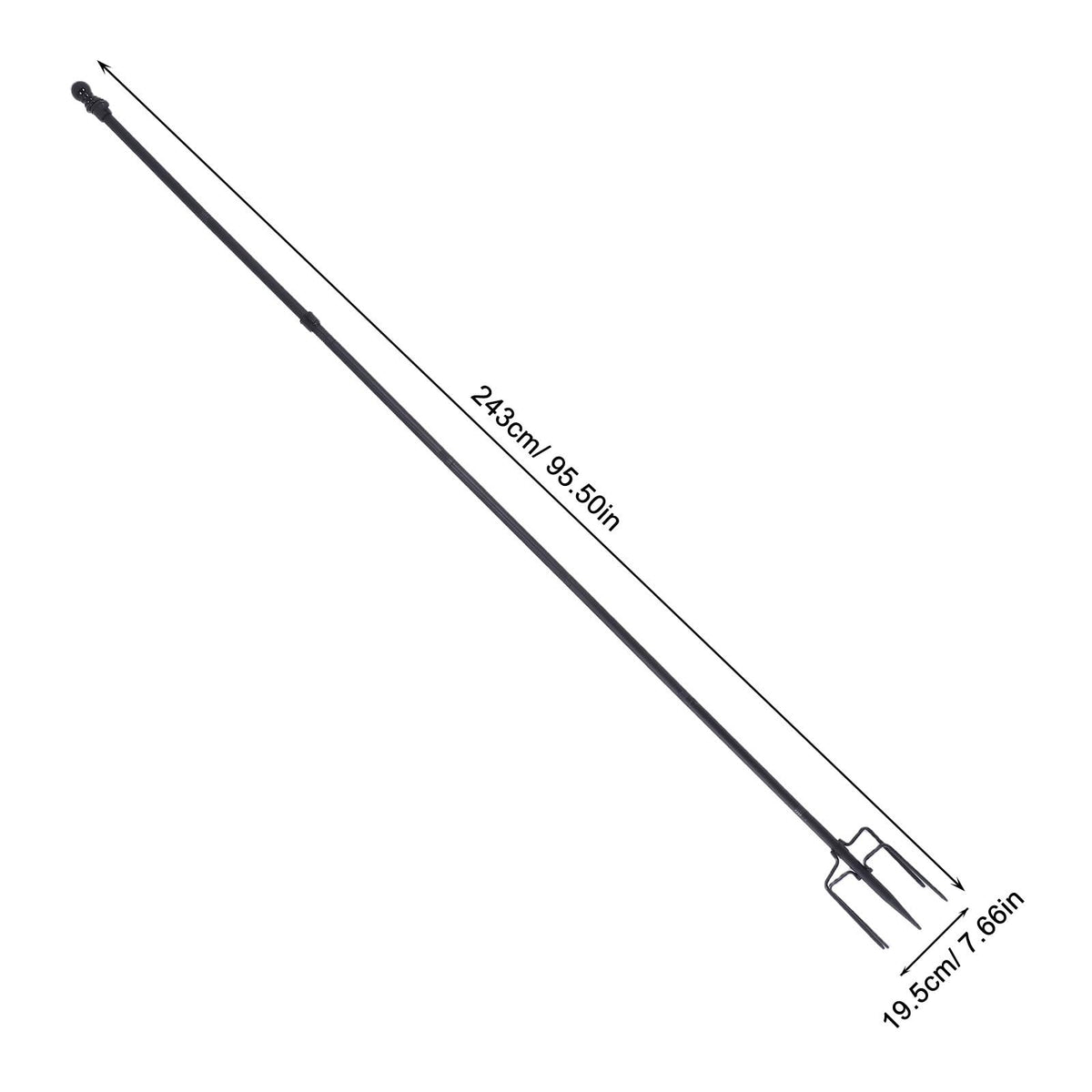 Stainless Steel Flag Pole Holder with 5 Prongs F517