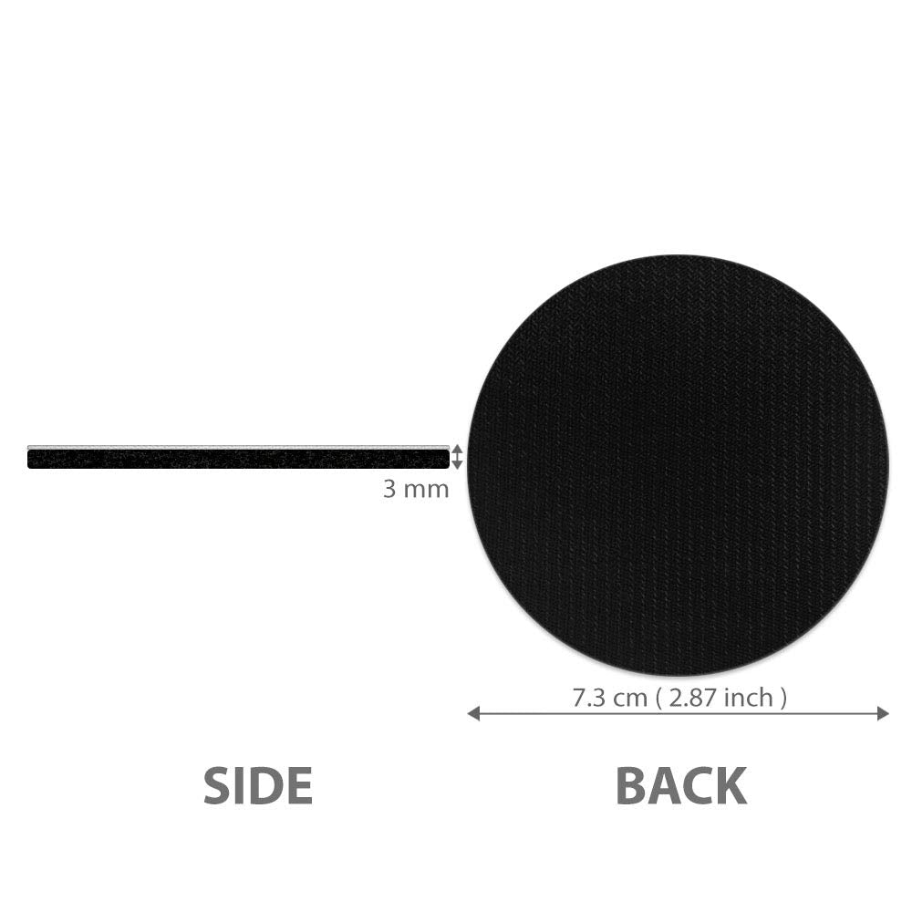 Black White Absorbent Round Car Coasters 2pcs Set H9781