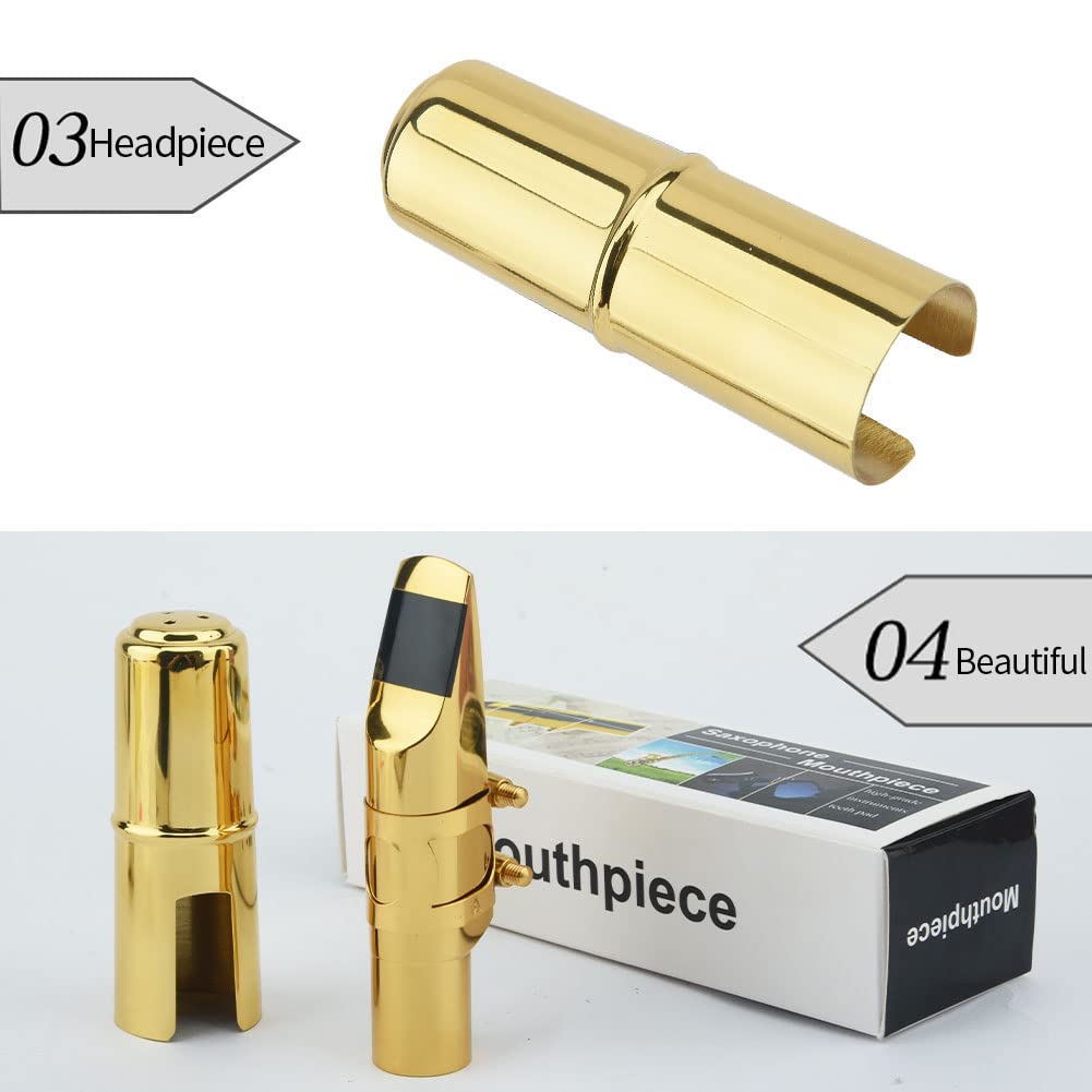 Alto Saxophone Mouthpiece with Cap and Ligature Gold 5C A2992