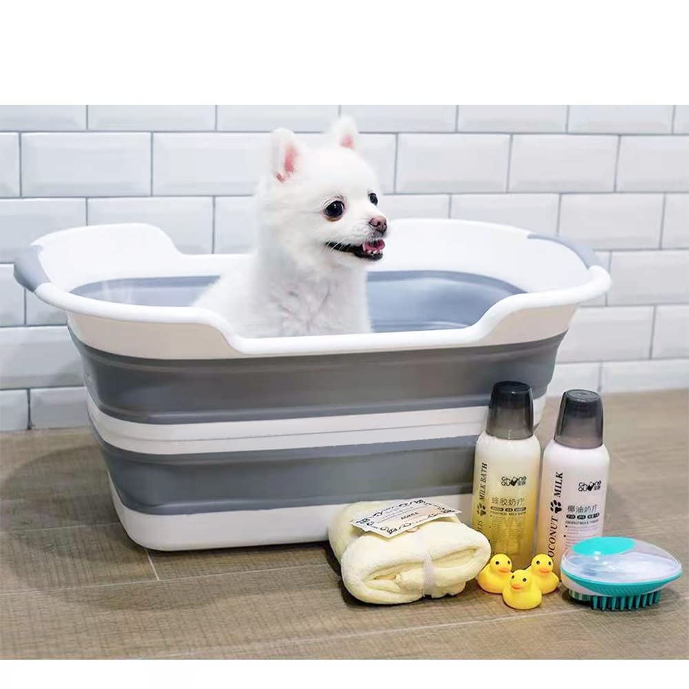27L Collapsible Pet Bathtub with Drainage Hole I901578