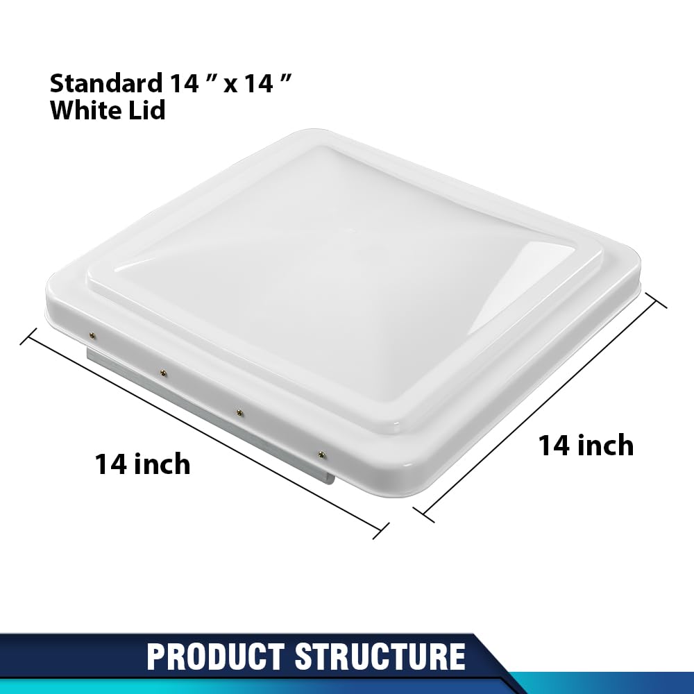 14" x 14" White Roof Vent Cover 2Pc P831897