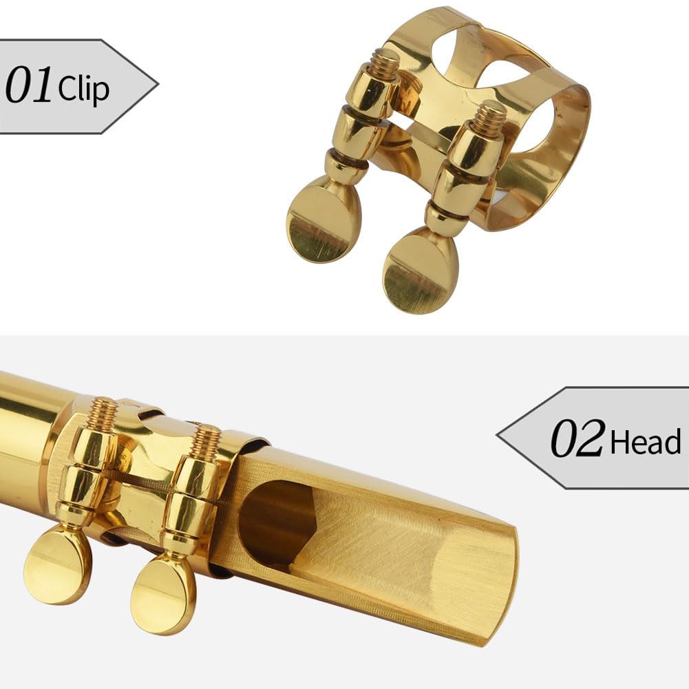 Alto Saxophone Mouthpiece with Cap and Ligature Gold 5C A2992