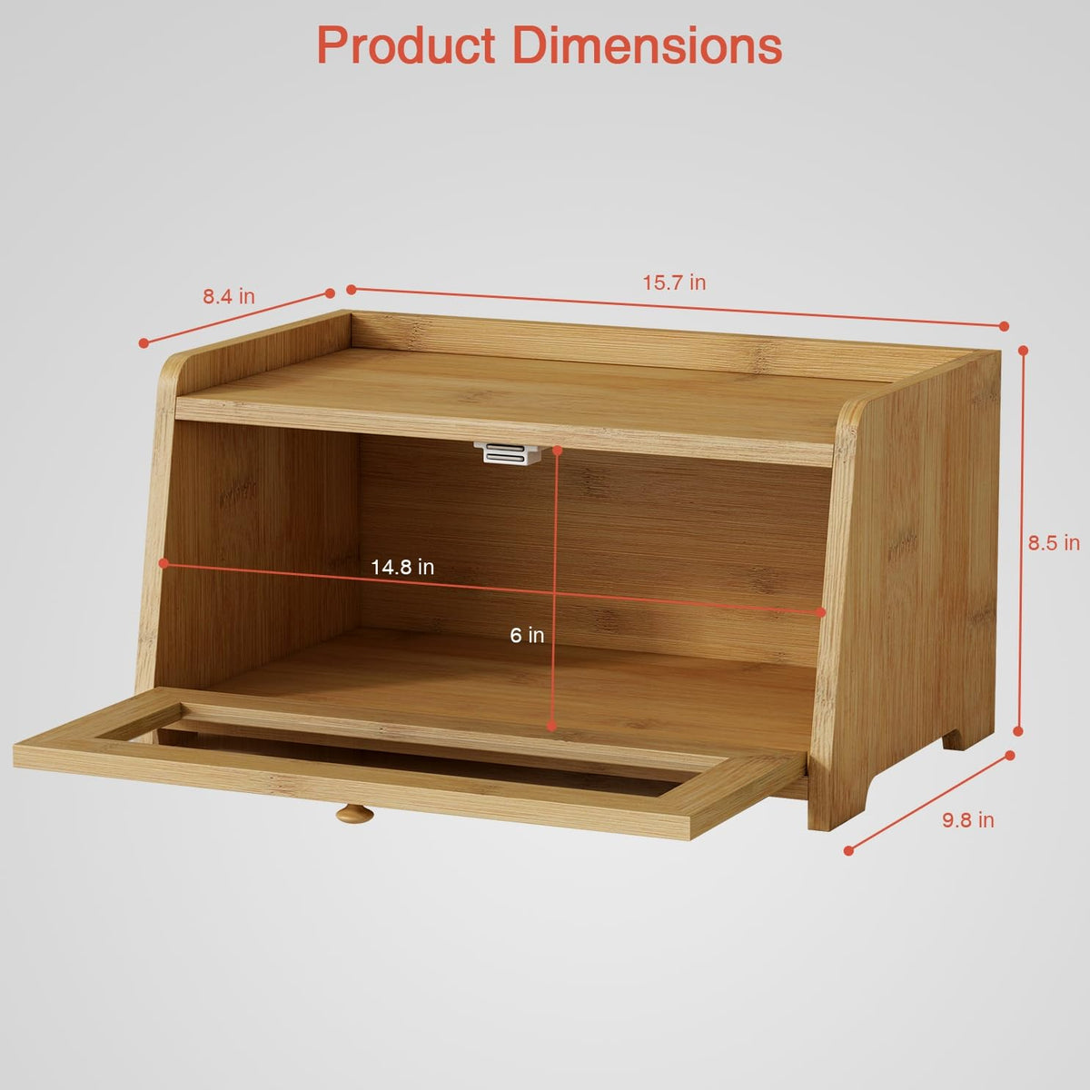 Wood Bread Box with Window M863