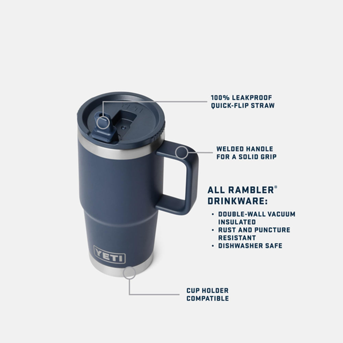 20 oz Stainless Steel Vacuum Insulated Travel Mug U85436