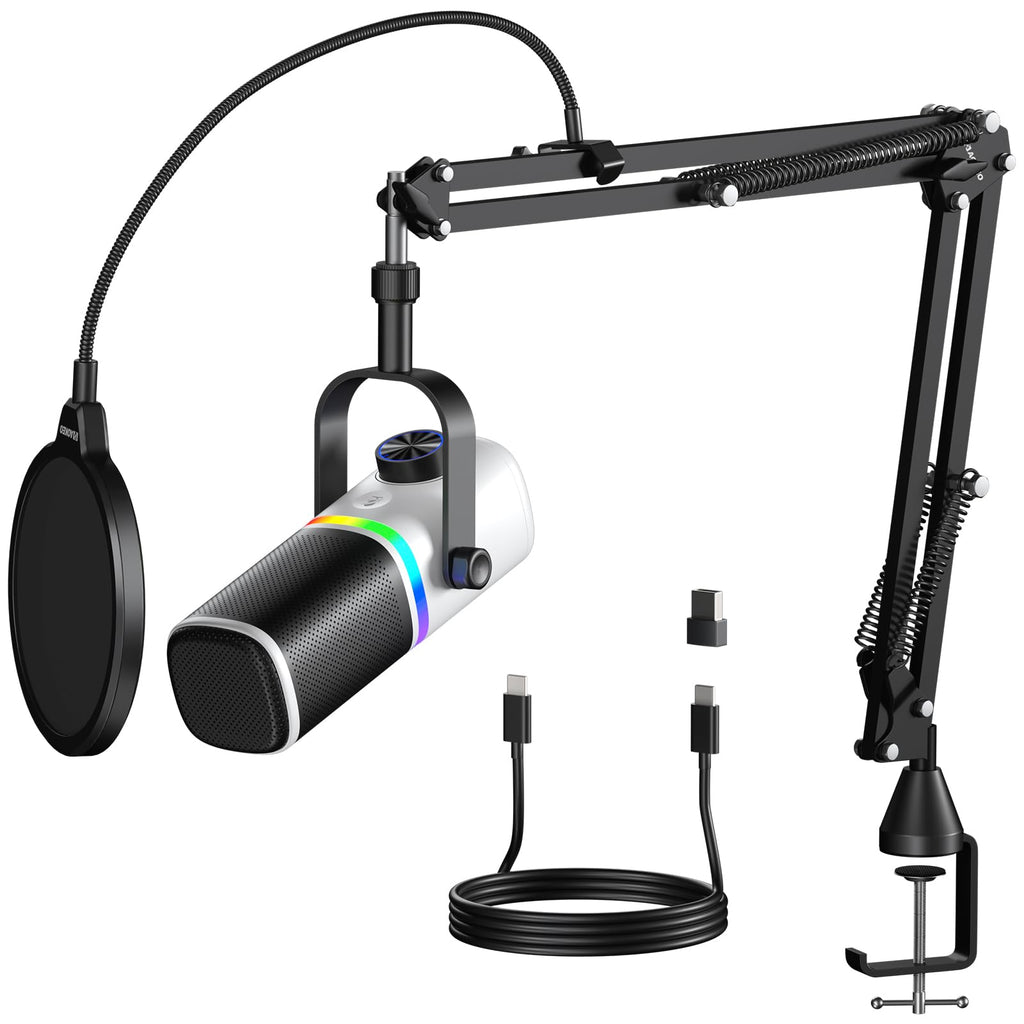 USB Condenser Gaming Microphone with Mic Arm B180