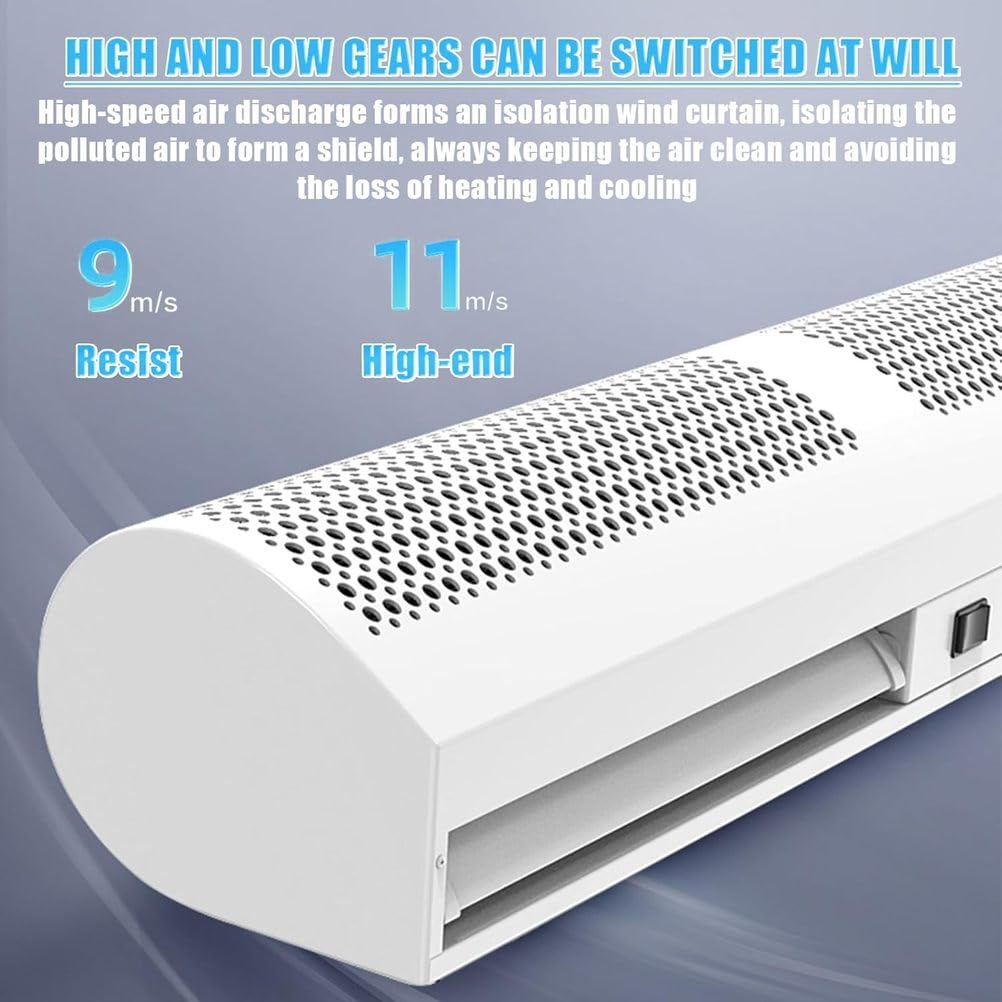 Wall Mounted Air Curtain, 2-Speed with Remote Control S450