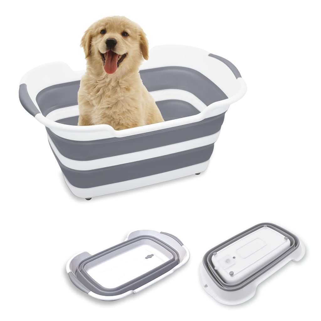 27L Collapsible Pet Bathtub with Drainage Hole I901578