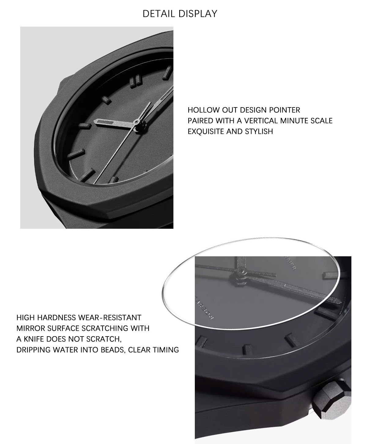 Black Arabic Numeral Quartz Watch H2671