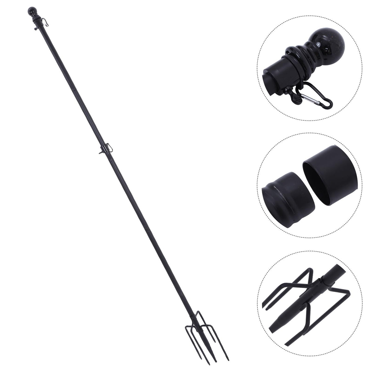Stainless Steel Flag Pole Holder with 5 Prongs F517