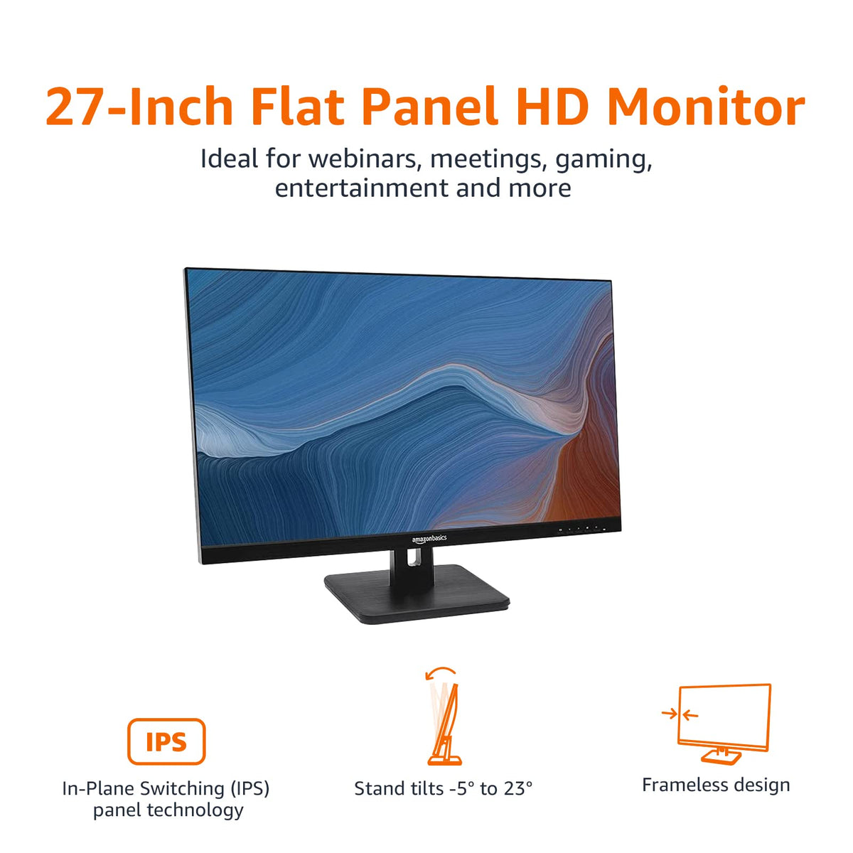 27 in IPS Monitor, Full HD 1080P, 75 Hz, Black G213765