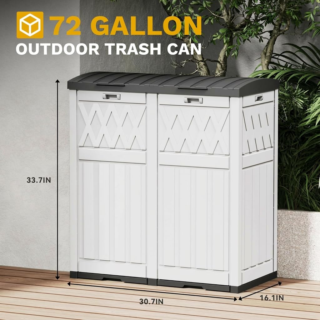 72-Gallon Dual Outdoor Trash Can S799