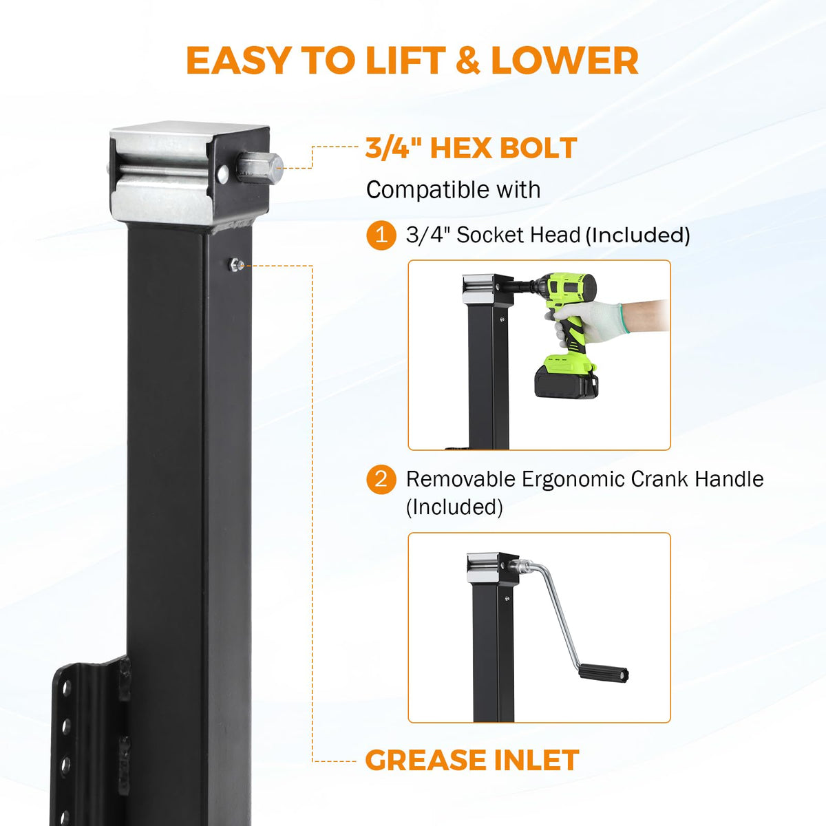 8000lbs Trailer Jack S32020