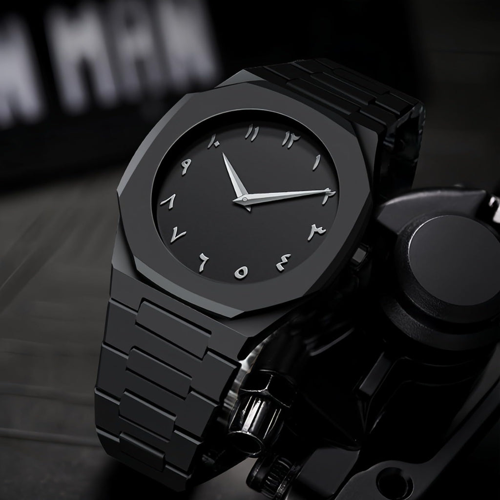 Black Arabic Numeral Quartz Watch H2671