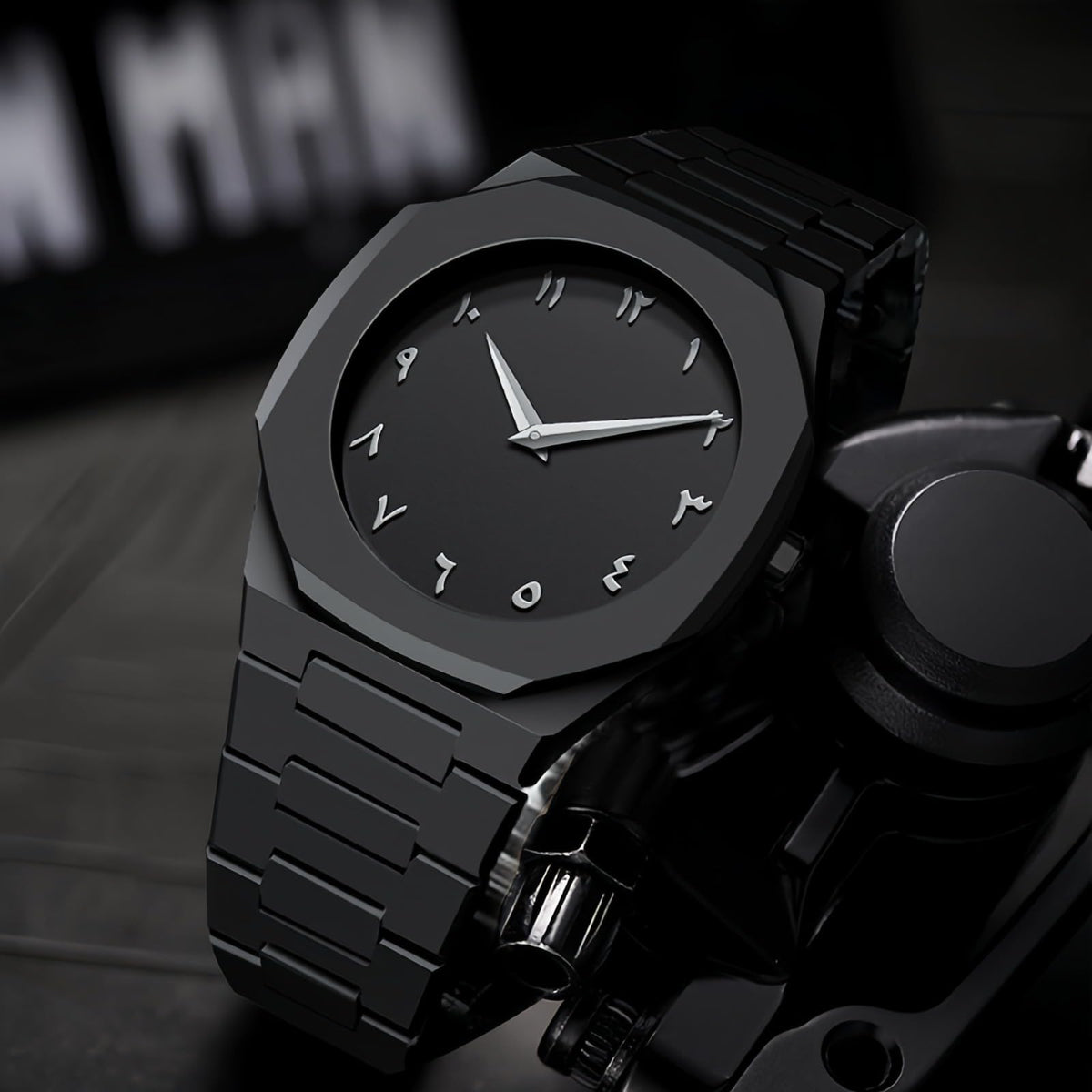 Black Arabic Numeral Quartz Watch H2671
