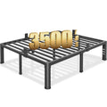 Queen Bed Frame with Headboard Hole and Steel Slats Support B1266
