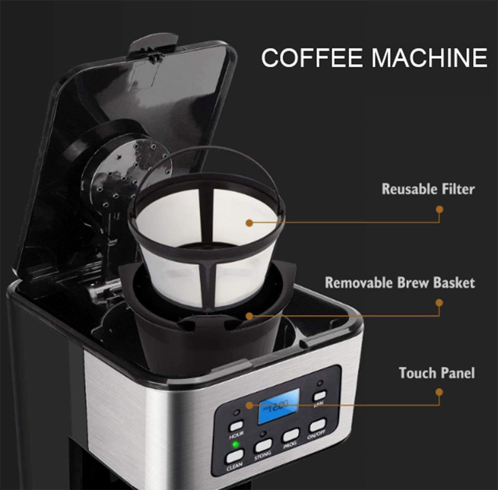 12 Cup Programmable Drip Coffee Maker with Glass Carafe N98630