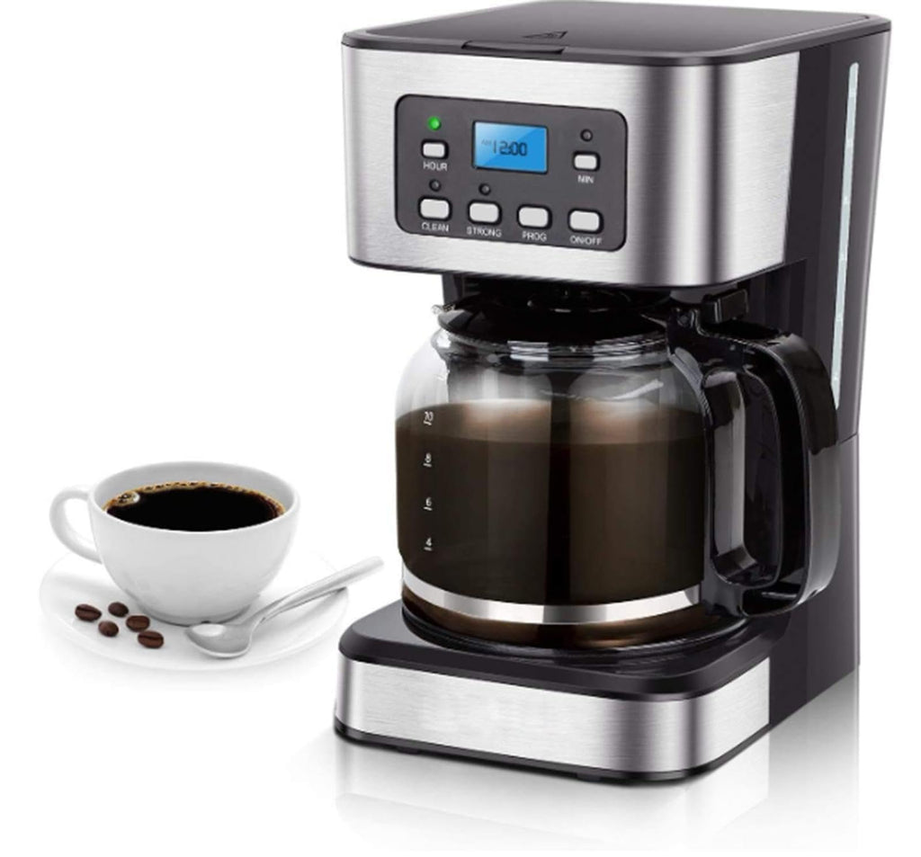 12 Cup Programmable Drip Coffee Maker with Glass Carafe N98630