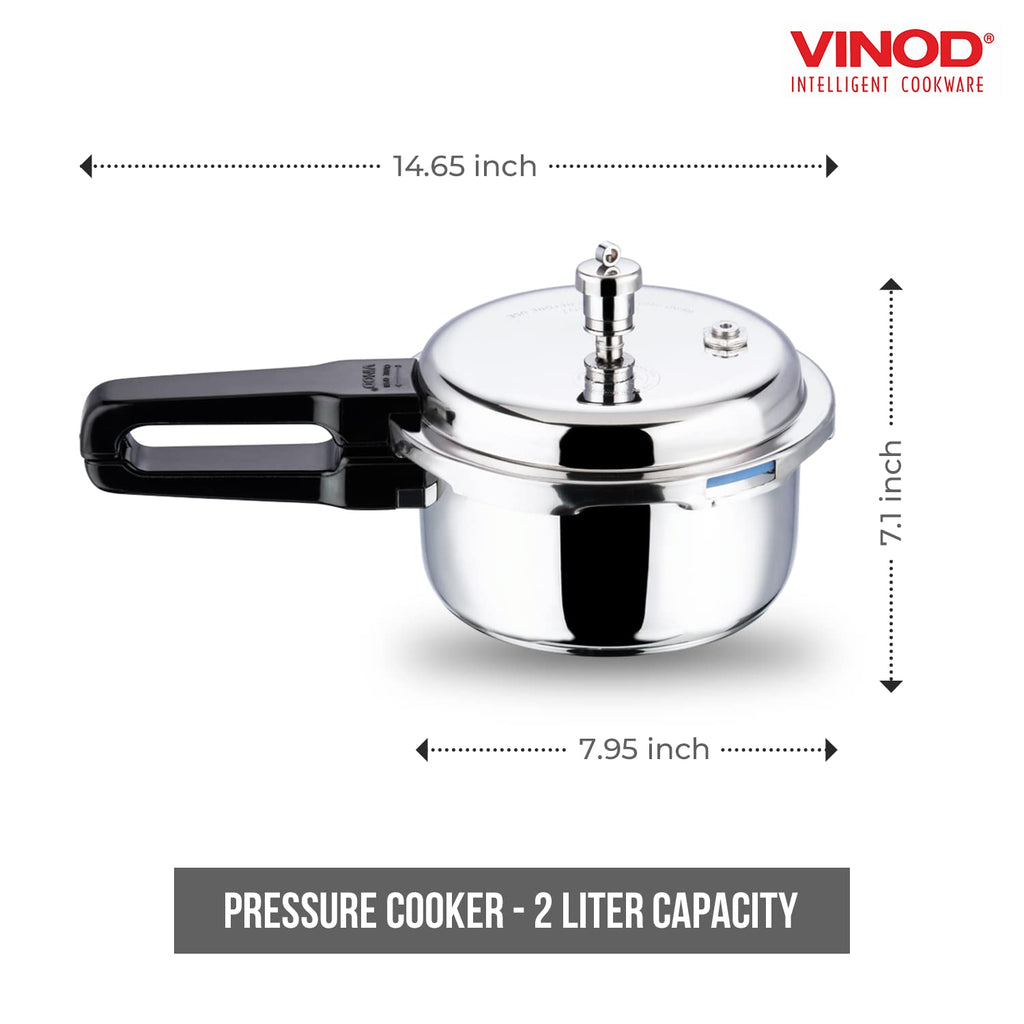 Stainless Steel Pressure Cooker, Outer Lid, 2 Litre R61567
