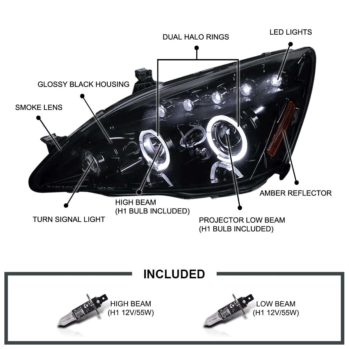 Dual Halo Projector Headlights R676695