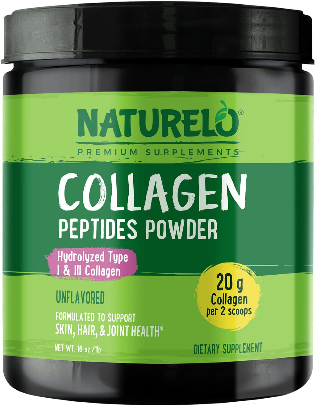 Collagen Peptide Powder 16 Oz Unflavored H9321