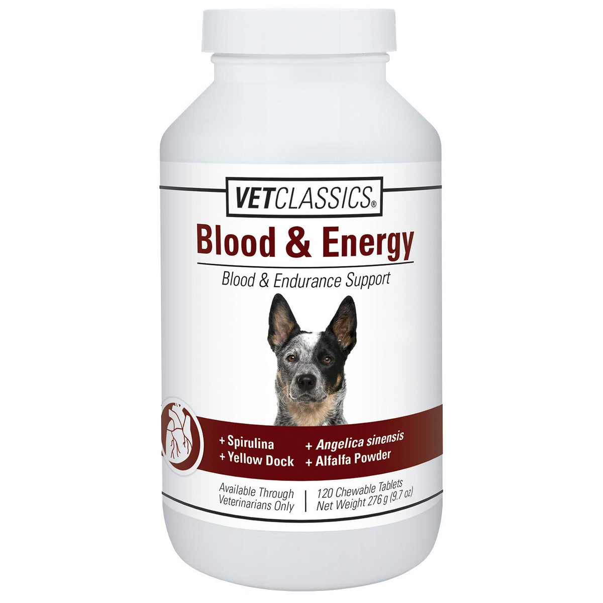 Blood & Energy Support Supplement for Dogs 120 Tablets A52125