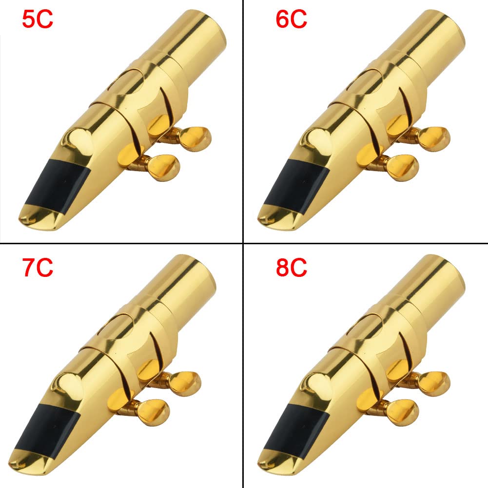 Alto Saxophone Mouthpiece with Cap and Ligature Gold 5C A2992