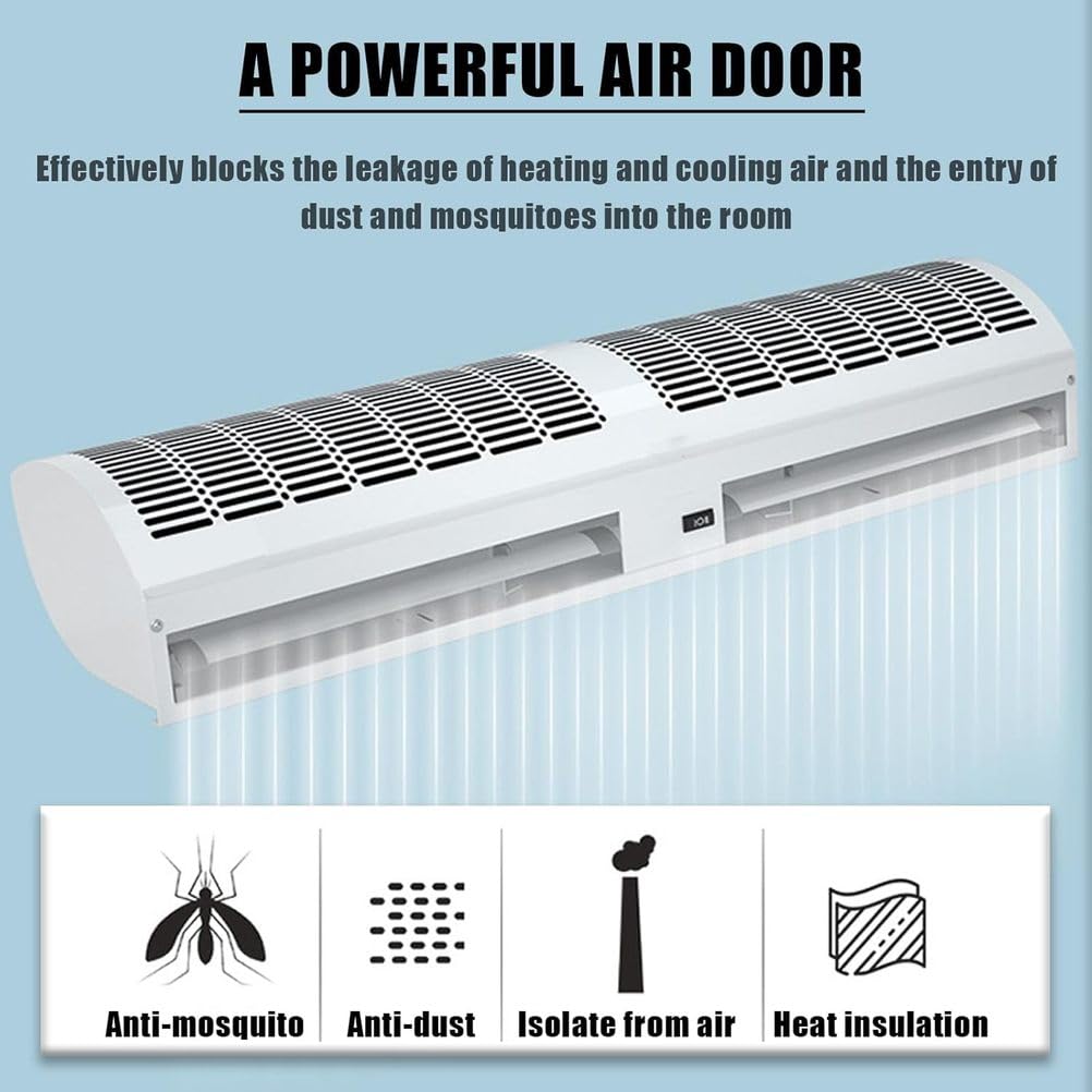 Wall Mounted Air Curtain, 2-Speed with Remote Control S450