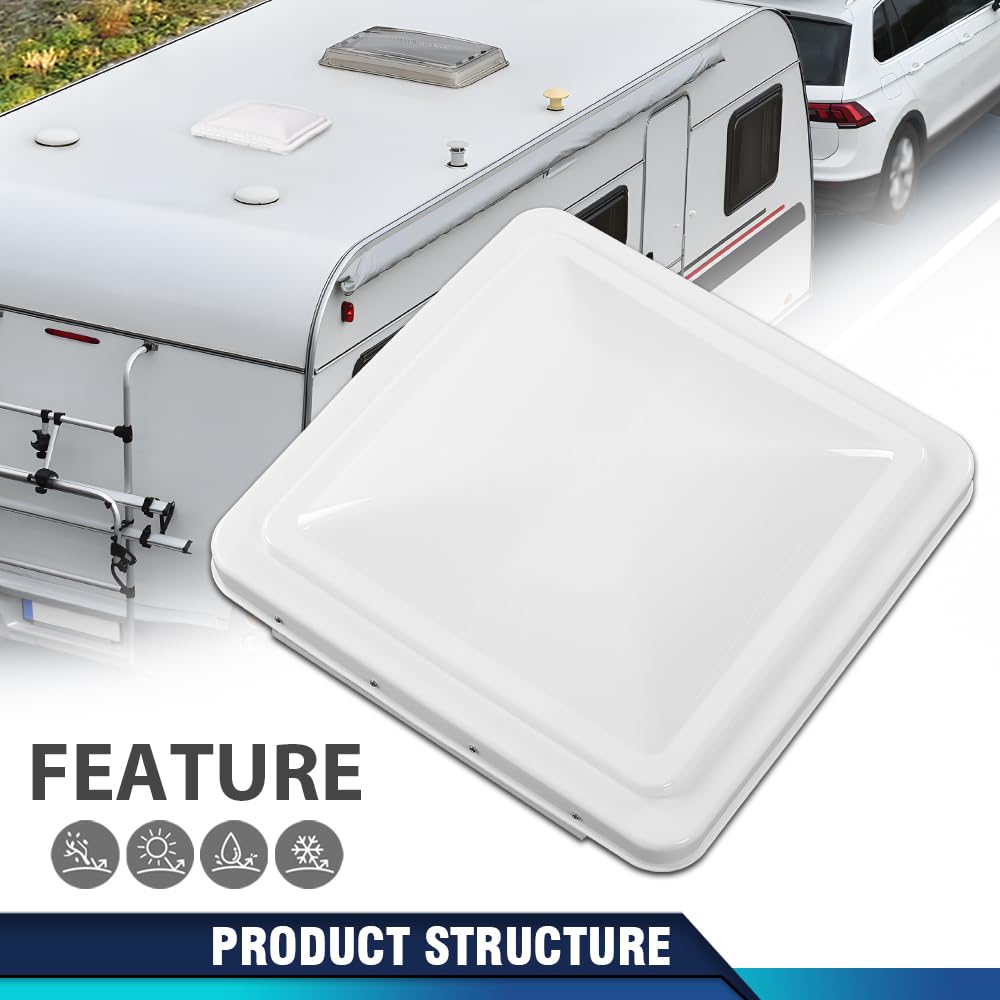 14" x 14" White Roof Vent Cover 2Pc P831897