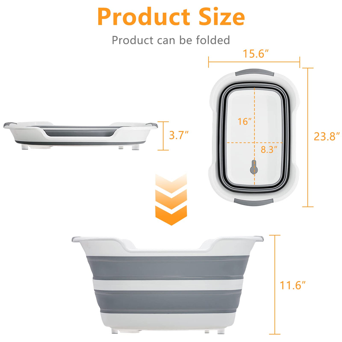 27L Collapsible Pet Bathtub with Drainage Hole I901578