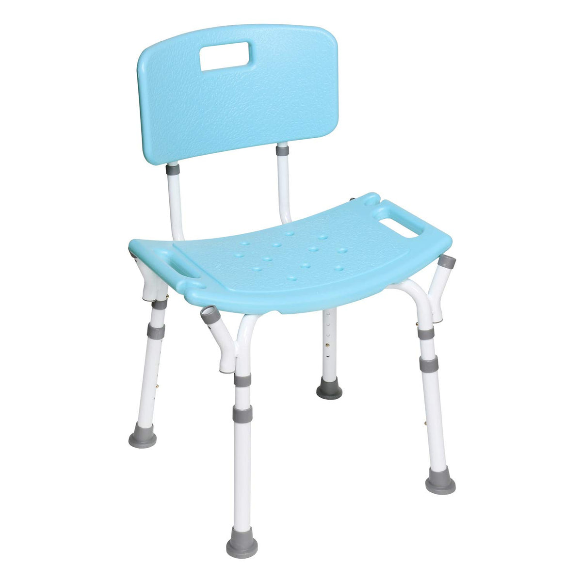 Blue Shower Chair with Back and Padded Arms G221187