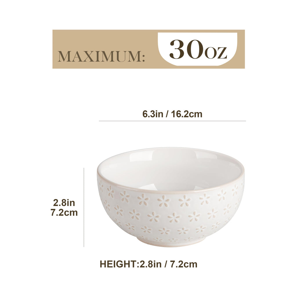 30 Ounce Ceramic Soup Bowls Set of 4 N266960