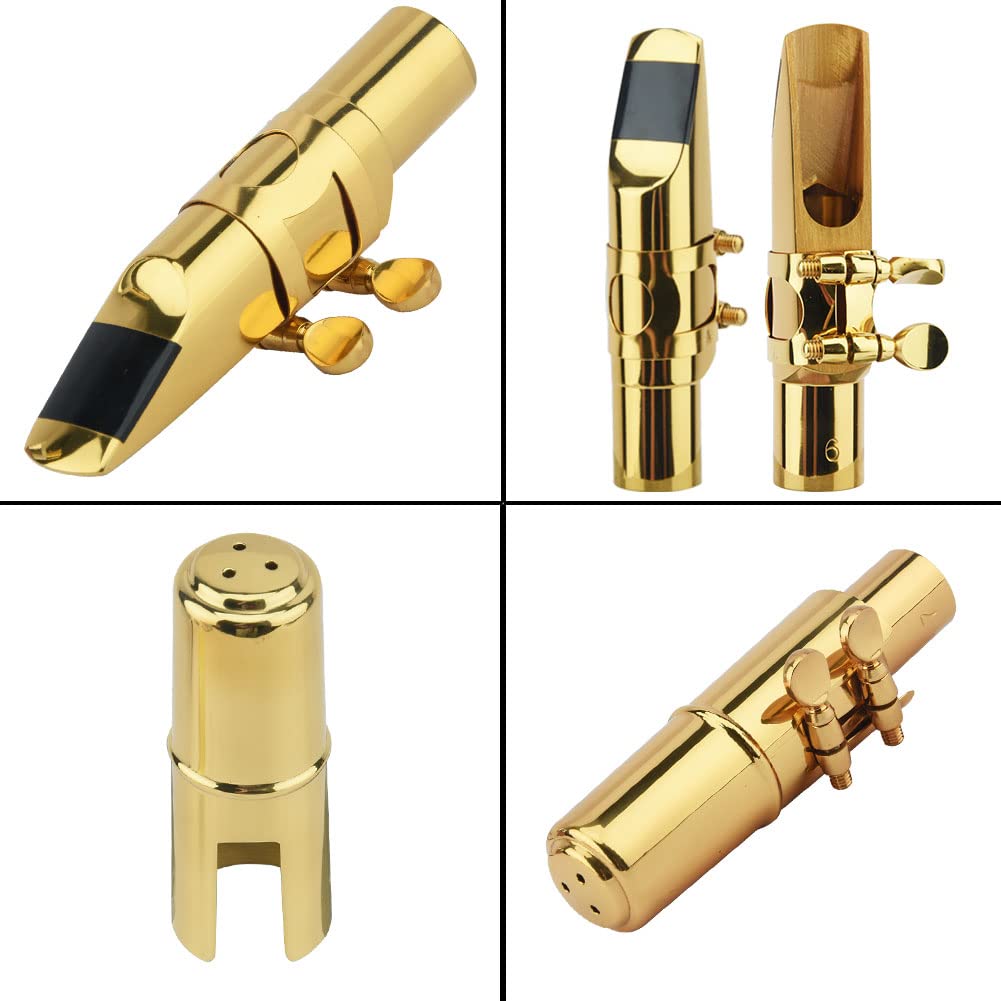 Alto Saxophone Mouthpiece with Cap and Ligature Gold 5C A2992