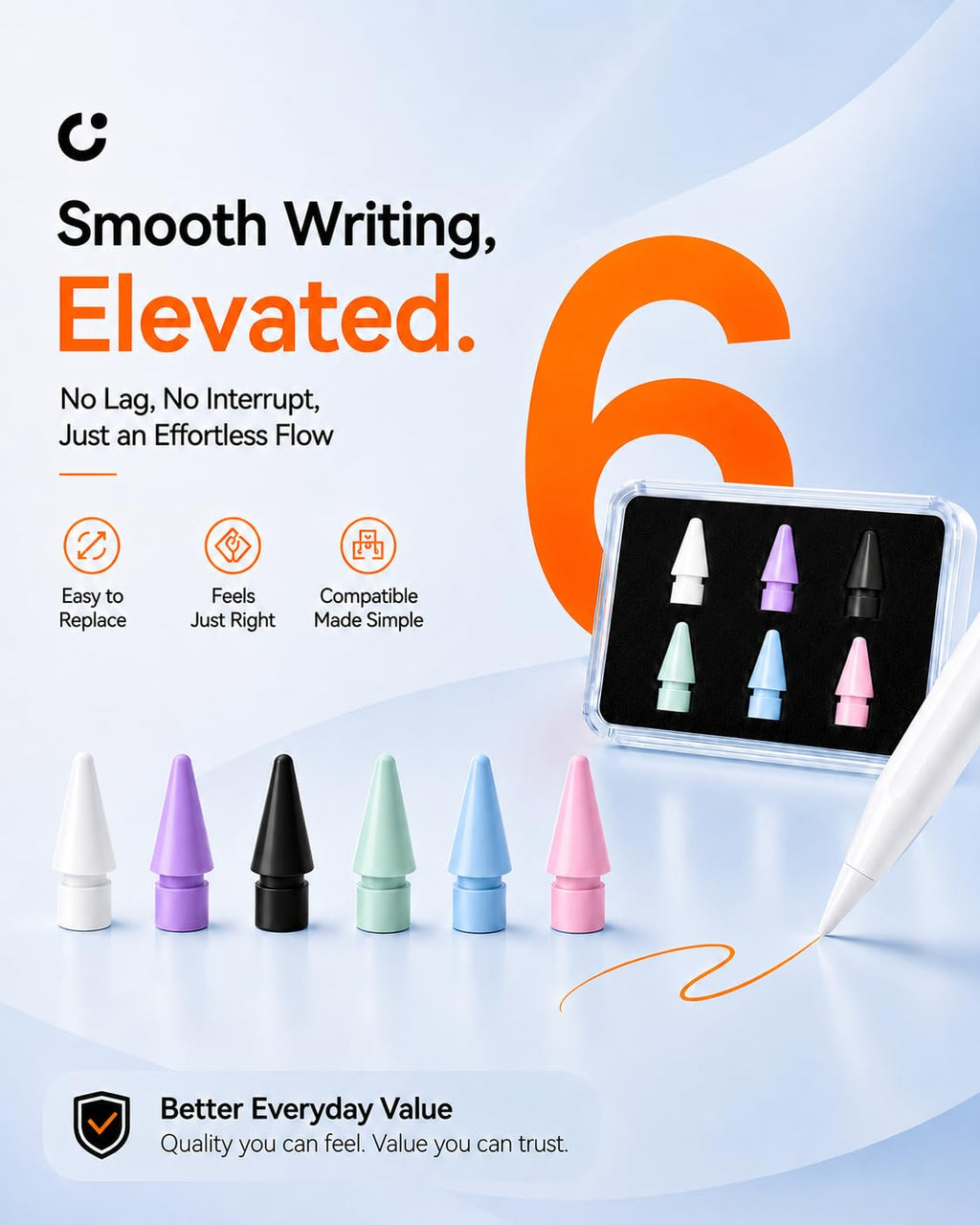 Replacement Pencil Tips 6 Pack B2589