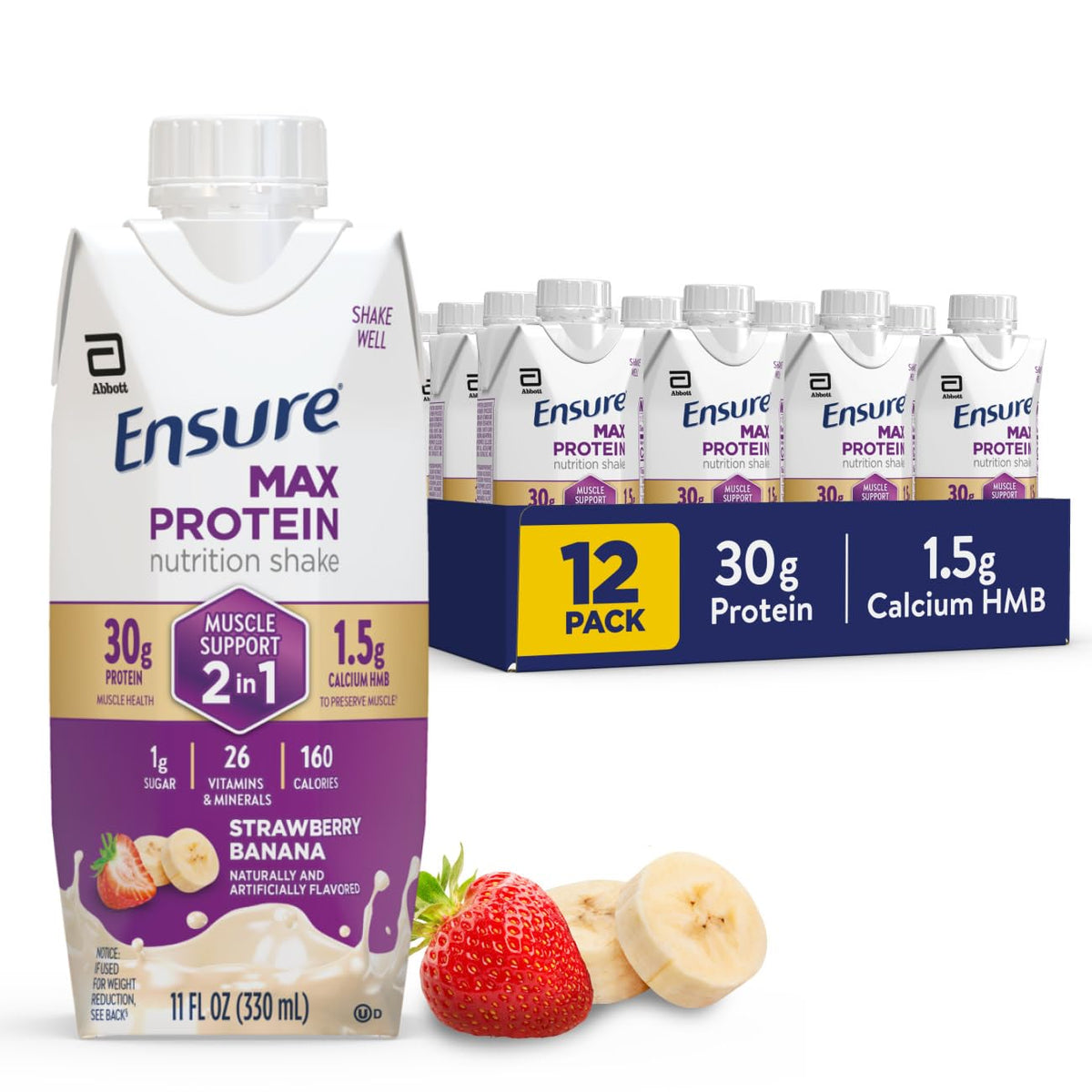 2-in-1 Strawberry Banana Protein 12 Pack Q16460
