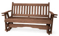 5 FT Walnut 3 Person Solid Pine Wood Glider Bench N134