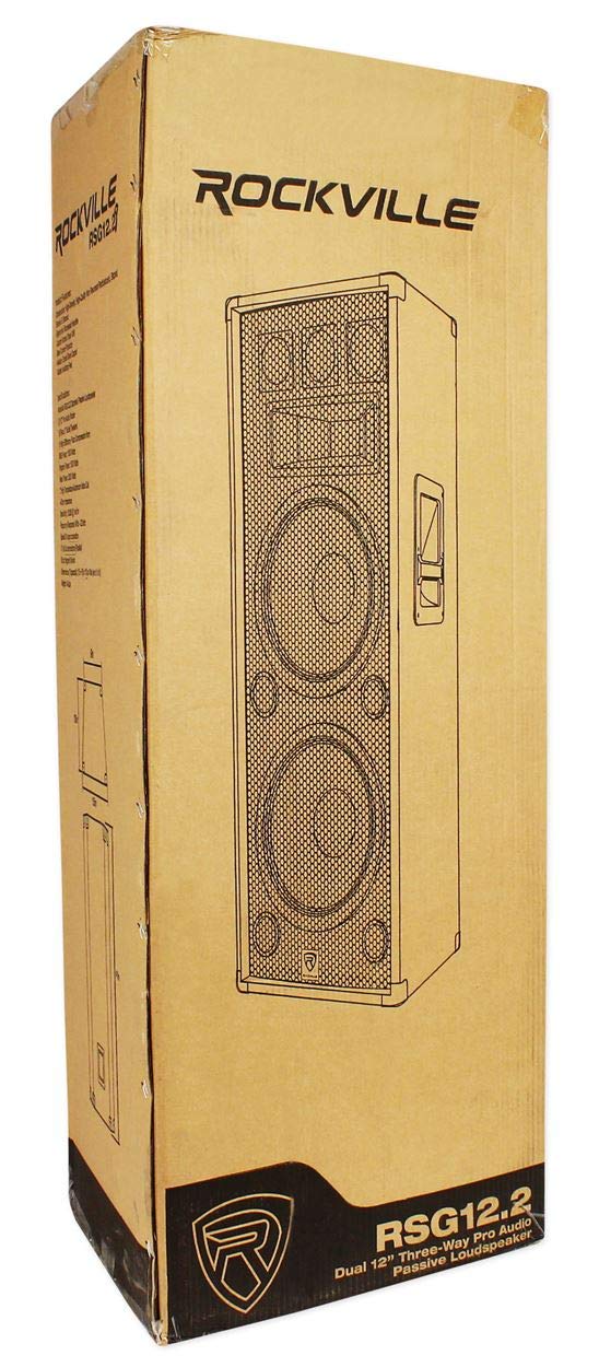 Dual 12" 3-Way 8-Ohm Passive PA Speaker, 2-Pack Y939