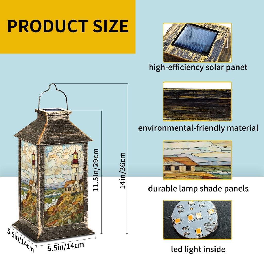 Solar Powered Outdoor Waterproof Hanging Lantern 1 Pack E64025