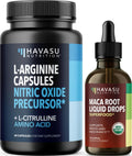 Organic Maca Root Liquid Drops & L Arginine L Citrulline Supplement X6558