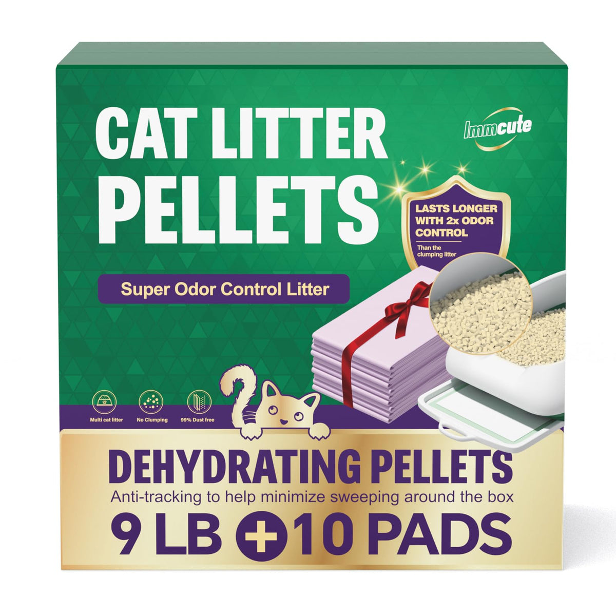 Zeolite Cat Litter Pellets, 9lb Bag, Non Clumping, Unscented C917
