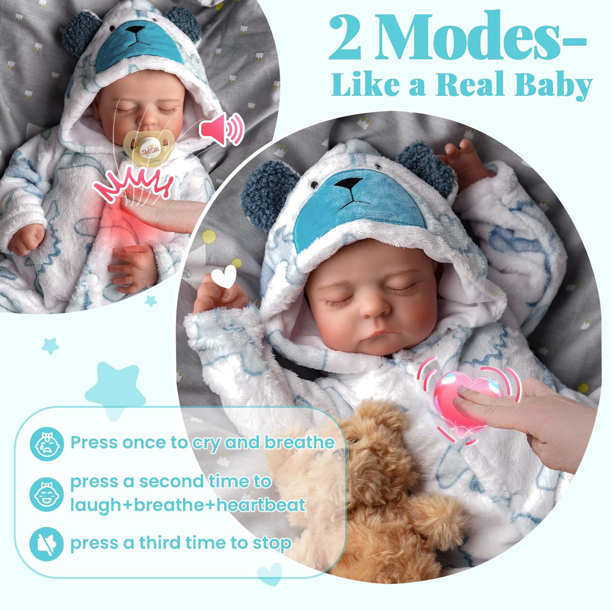 20 Inch 4-in-1 Interactive Baby Doll B838