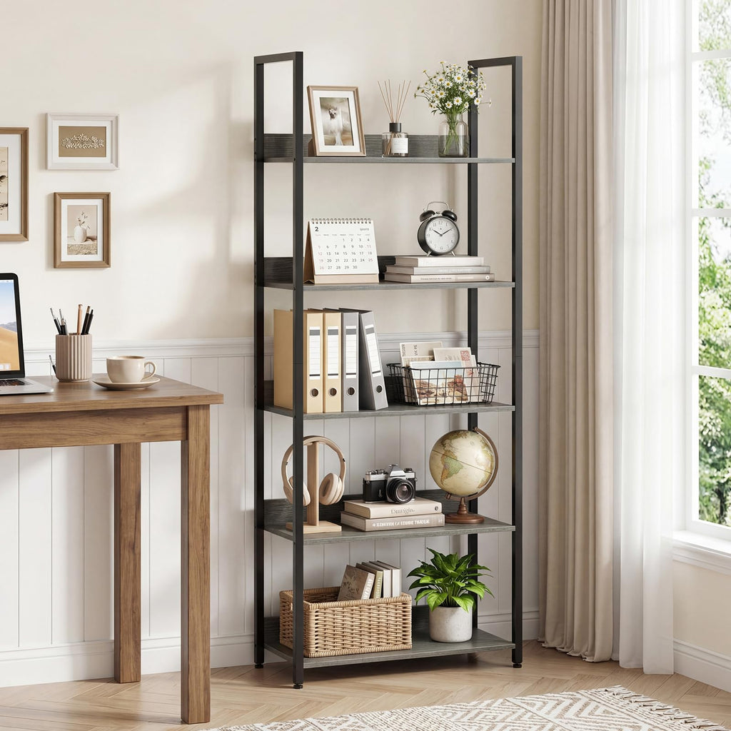 5-Tier Wooden Bookshelf Set of 2 M4496