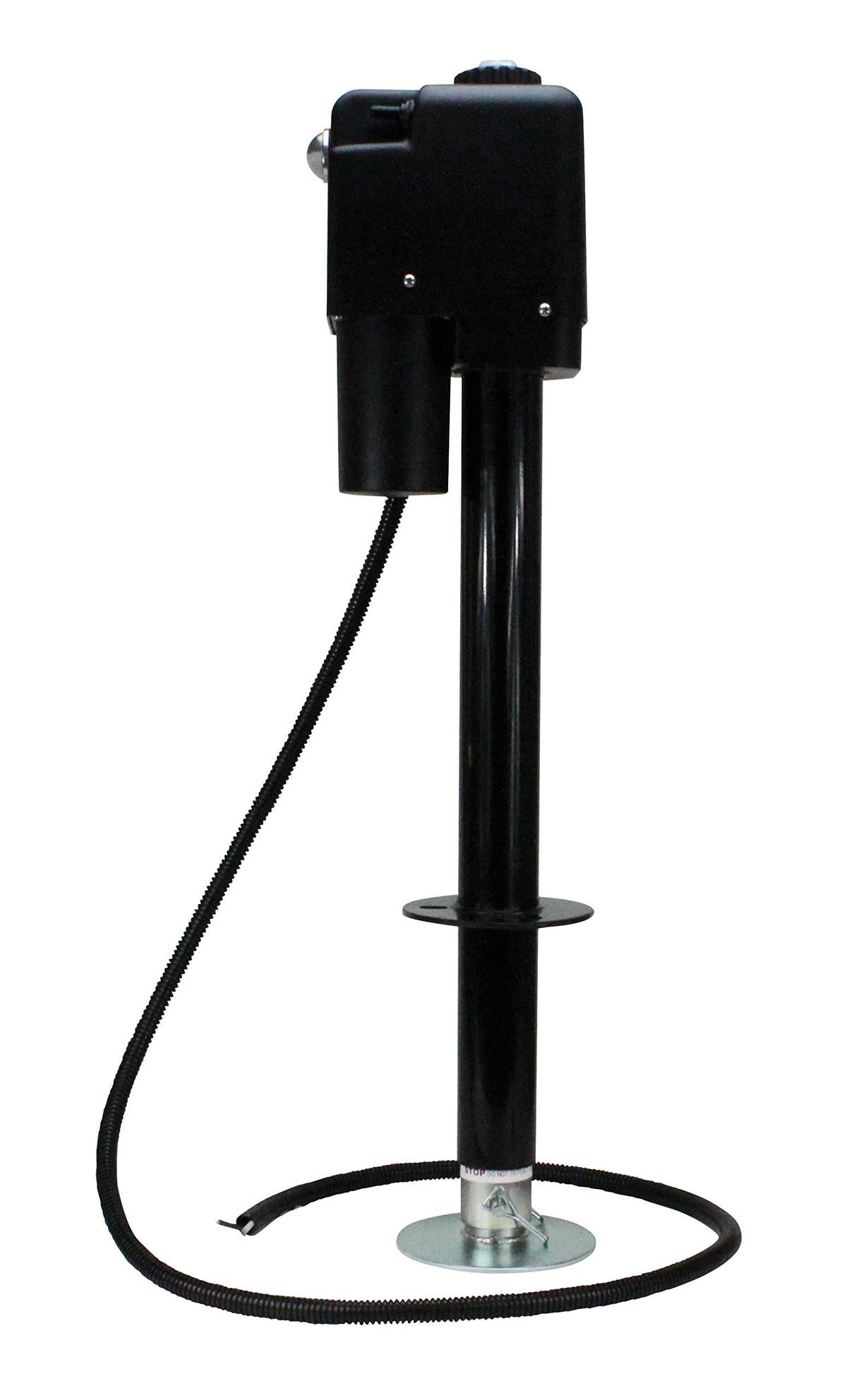 Electric A-Frame Tongue Jack with LED Work Light and Ground Wiring, 3,650 lbs. Capacity, Black H819