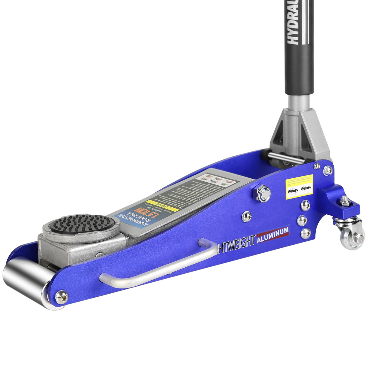 Heavy Duty Hydraulic Low Profile Aluminum Steel Floor Jack 1.5 Ton Blue D135