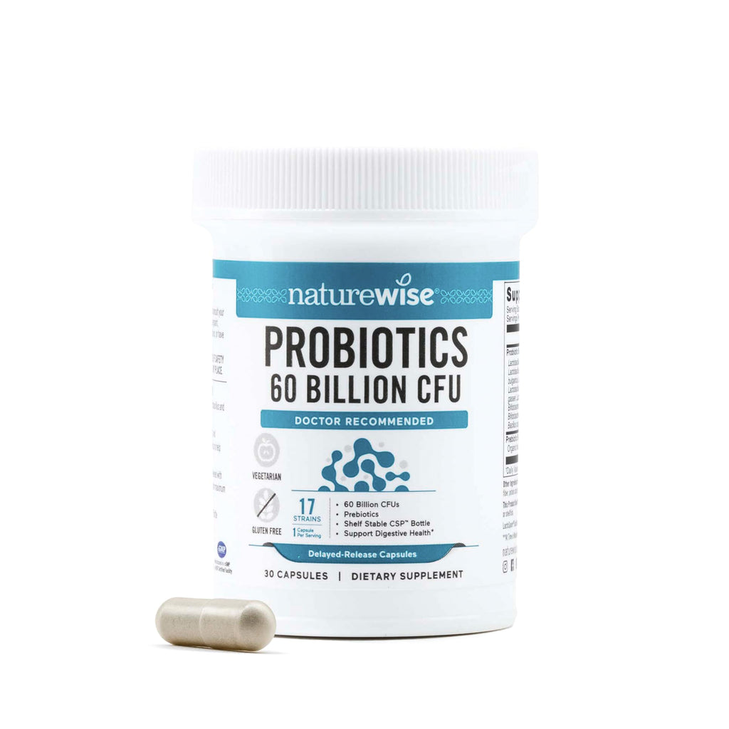 60 Billion CFU 17 Strains Probiotics with Prebiotics 30 Capsules Y802736