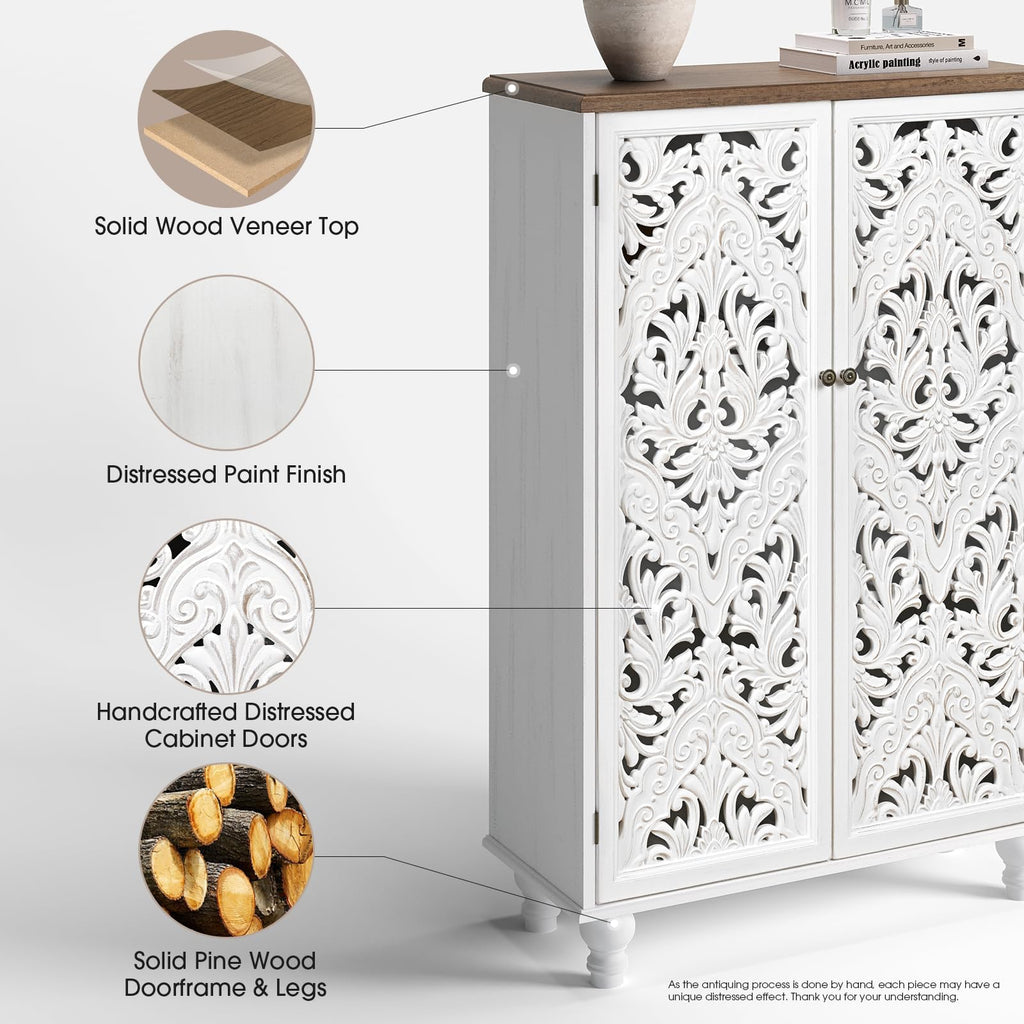 47" Tall Accent Cabinet with Doors & Storage N944