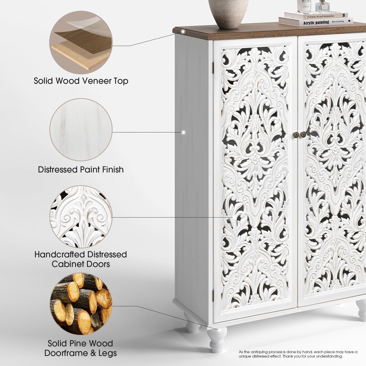 47" Tall Accent Cabinet with Doors & Storage N944