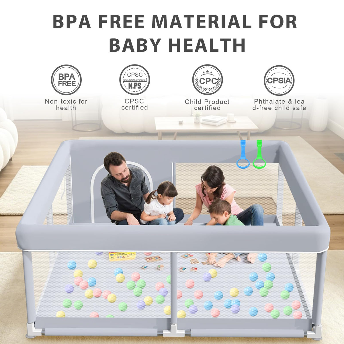 50 x 50 Inch Baby Playpen with Breathable Mesh T886